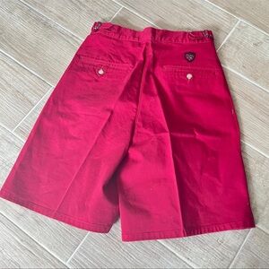 Vtg Red Elite Polo Ralph Lauren Shorts Plated Front Size 29